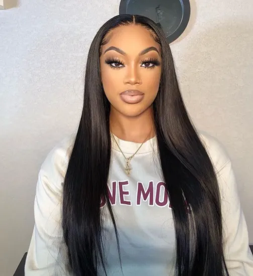 Brazilian Wig 13*4 Straight Lace Front Human Hair Wigs For Black Women Remy Human Wigs Pre Plucked With Baby Hair