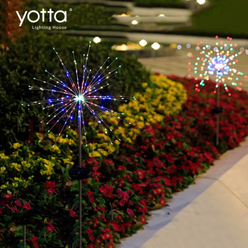 IP65 Waterproof Solar-Powered LED Firework String Lights for Christmas Holidays