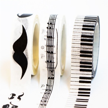 DIY Black Music Mushache Decor กับเด็กน่ารักใช้เทปกระดาษ