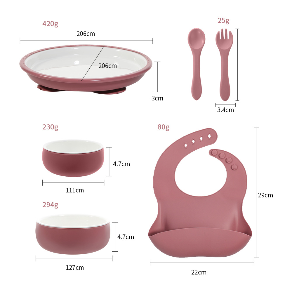 silicone ceramic feeding set MFZ-A027