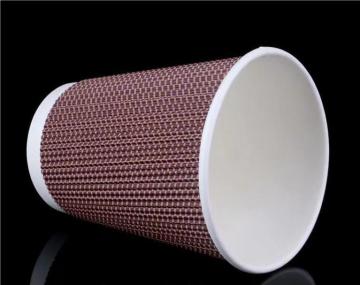 12oz Disposable Eco Ripple Wall Paper Cups