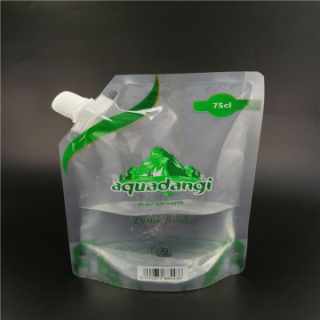 Custom pure coconut water packaging bag with handle