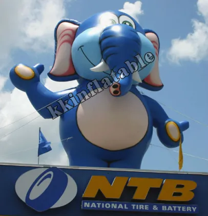blue inflatable elephant cartoon for promotional advertising