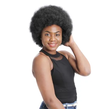 3inch Afro Wig Short Fluffy Hair Wigs For Black Women/Men  Kinky Curly Synthetic Hair For Party Dance Cosplay Wigs with Bangs