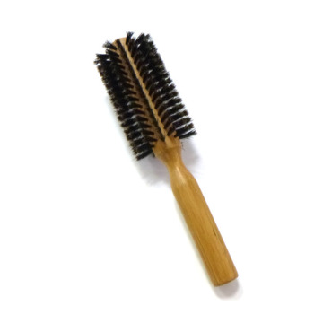 GreenGroom: Eco-Friendly Bamboo Hair Brush with Round Boar Bristles - Sustainable Hair Care Solution