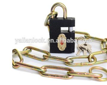 Anti Shear Hot Cale Colorful Bicycle Chain Lock Bike lock Grey iron rectangle padlock