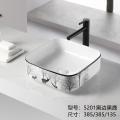 rectangular bathroom ceramic vessel sink art basin