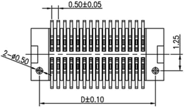 Two-slot board-to-board connectors