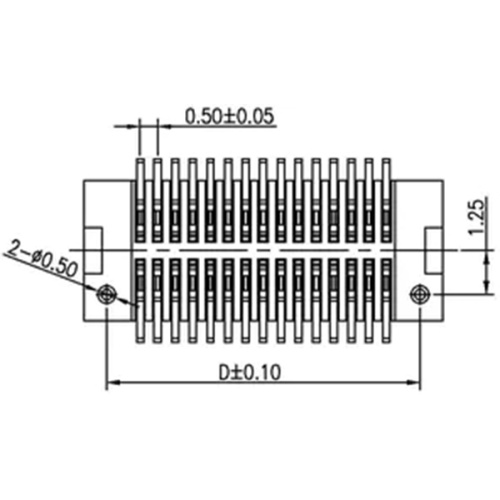 3.0-6.5 conectores de placa de ranura dual