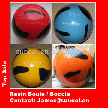 Resin petanque balls set