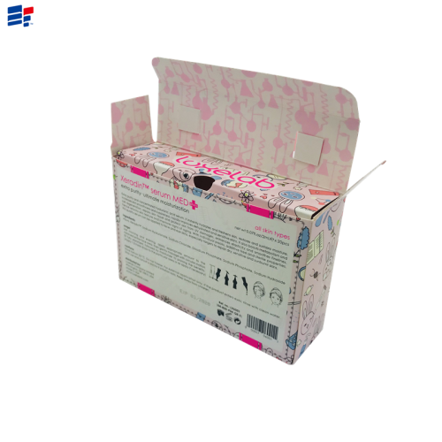 Exquisite cosmetic foldable paper packaging box