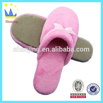 latest style woman slippers soft pink ladies bowknot slipper