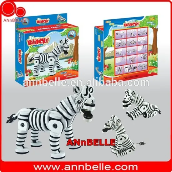 3D animal puzzle educational toy kids puzzle Zebra