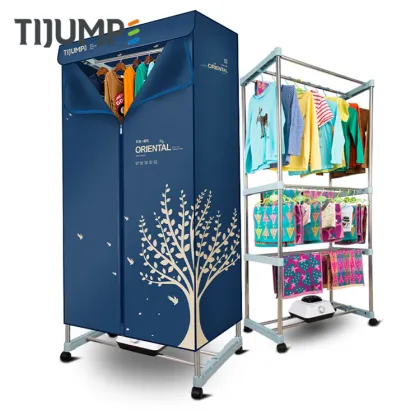 TIJUMP Navy Blue Clothes Dryer: Quick Heat Multi Layers Low Noise