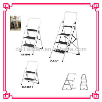 2 steps portable stainless steel kitchen ladder