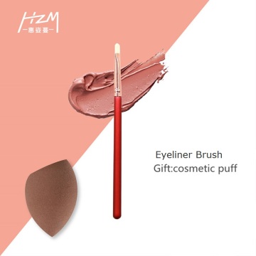 Single Eyeliner Brush Set Red Wood Handle Wool