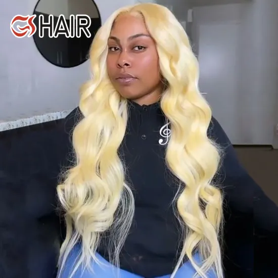 Honey Blonde Lace Front Wig with 200-250 Density Body Wave Brazilian Human Hair