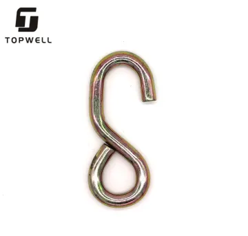 Galvanized 25mm S-Shaped Metal Hooks for Webbing: Robust S Hooks for Industrial and DIY Applications