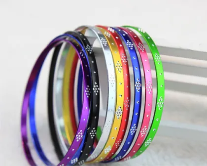Customized Engraved Aluminum Bangle Sparkling Bangles
