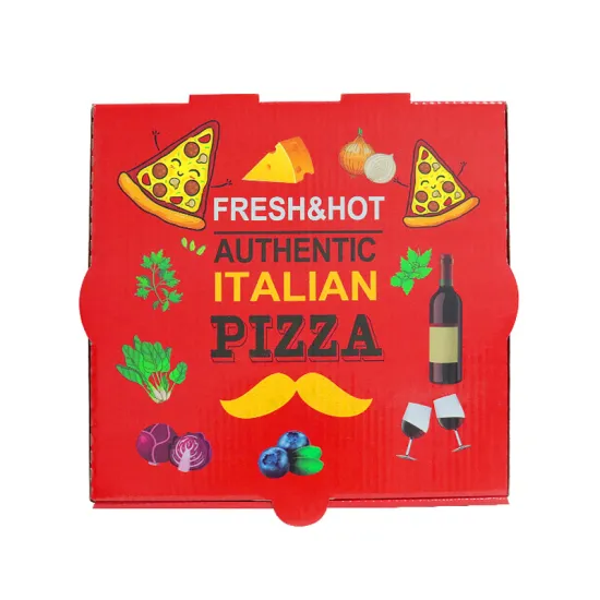 Customized Corrugated Kraft Carton Pizza Boxes for Hot Selling 8" and 12" Pizzas