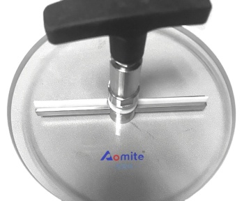 Sanitary Stainless Steel Flange Liquid Level Gauge with Cleaning Wiper Brush and Tank Sight Glass