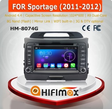 Hifimax 7'' android 5.1.1 car dvd gps and touch screen car dvd gps for kia sportage car dvd gps Bluetooth dvd radio Quad-core