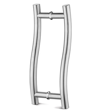 H-shaped handles are used for bathroom sliding doors