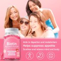 Gomitas de biotina con biotina 10,000mcg Cabello saludable y piel y uñas