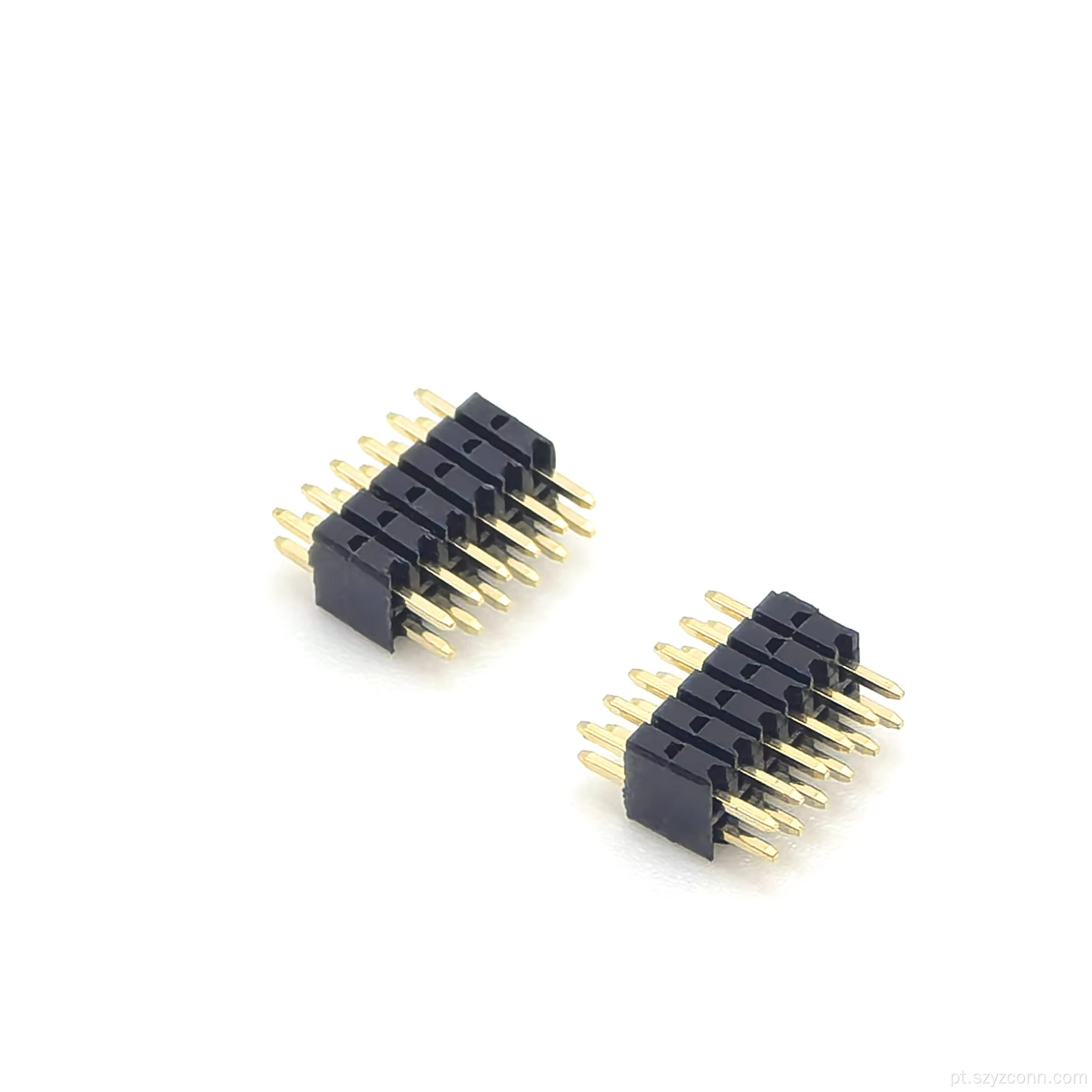 Cabeçalho de pino de 1,27 mm Linha dupla reta 12P