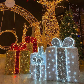 Colorful Gift Box LED Holiday Lights for Outdoor Christmas Decoration