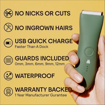 Pubic Hair Trimmer Balls, Body Shaver for Men Groin Safe, Electric Ball Shavers, Bikini Razors Women, Waterproof & Rechargeable