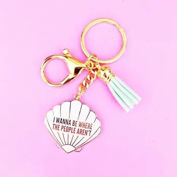 The New Hot Metal Key Chain: Custom Logo Antisocial Clamshell Keychain with Tassel