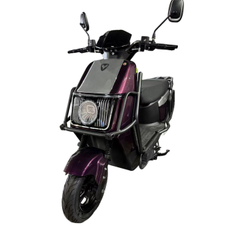Stylish Electric Motorcycle with Bold Grille