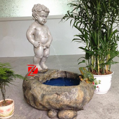 garden resin boy peeing fountain