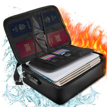 Fireproof Document Bag for Safe Storage of Certificates, Money, and Documents