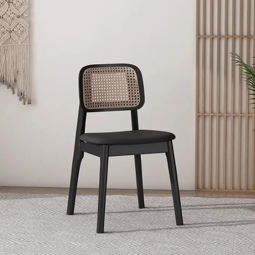 Rattan Wooden Dining Chair for Home Restaurant Hotel
