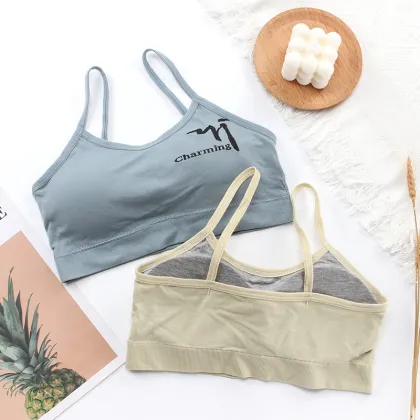 Sexy Sling Beauty Back Wirefree Sports Bra with Chest Pad