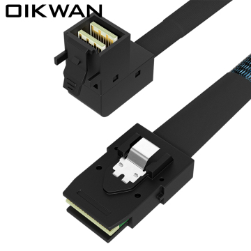 MiniSAS SFF-8087 to HD MINISAS SFF-8643 Right-Angle Cable