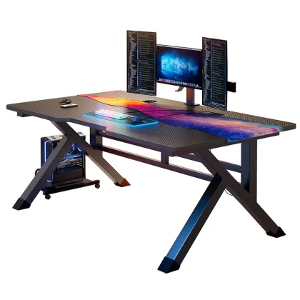Large Desktop Gaming Desk for PC Gamers and E-sports