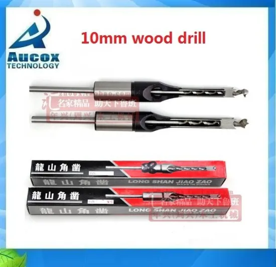10mm woodworking square auger tools hole drilling electric drill wood drill chisel set