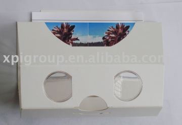 stereo viewer/printed paper 3D glasses/stereo viewer