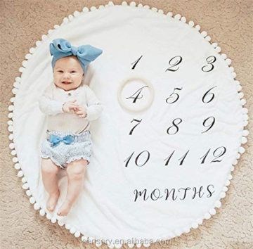 Latest 3D Custom Print Double Layer Super Soft Sided Flannel Fleece Baby Milestone Blanket: Perfect Baby Gift