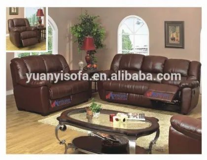 YR9015 Cheers furniture modern leather reclining sofa set