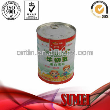 round milk powder tin can