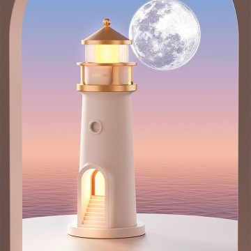 TikTok 3-in-1 Moon Projection Lamp with Bluetooth Speaker