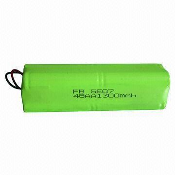 NiMH AA x 1,300mAh Rechargeable Battery Pack with UL/CE/RoHS Marks, 7.2V Voltage, Long Life Cycle