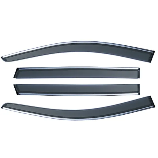 Custom 4-piece Car Window Visors: Effective Wind Deflectors, Sun and Rain Guards