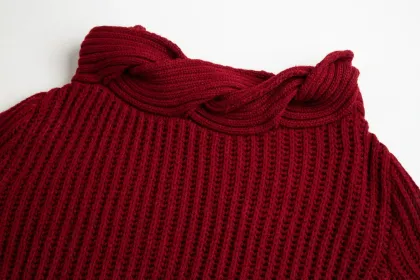 Fashion women's turtleneck pullover sweater tight