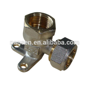 Female elbow with Wing compression fitting for copper pipe