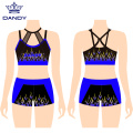 Girls Flame Sublimation Cheer Practice Wear